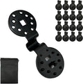 50 Pcs Shade Cloth Clips, Heavy Duty Lock Grip for Sun Shade Net, Black Round Plastic Tarp Clips for Garden, Greenhouse, Anti Bird Netting & Windproof Awning