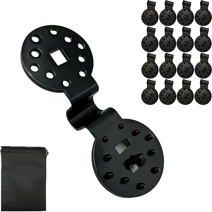 50 Pcs Shade Cloth Clips, Heavy Duty Lock Grip for Sun Shade Net, Black Round Plastic Tarp Clips for Garden, Greenhouse, Anti Bird Netting & Windproof Awning