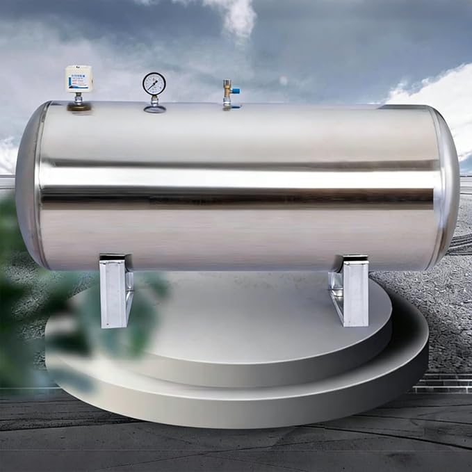 LZMZMQ Horizontal Water Storage Tank Large Water Container, Automatic Pressure Tank Kit for Residential/Garden/Hot Water, Water Pressure Surge Tank(160L/42Gal-75x65cm/29x25in)