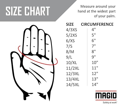 MAGID T-REX Flex Series Sandy Nitrile Coated Knit Impact Gloves, 2 Pairs, 9/Large, TRX400