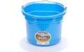Little Giant® Flat Back Plastic Animal Feed Bucket | Animal Feed Bucket with Metal Handle | Horse Stall Feeding and Watering Supplies (Berry Blue, 8 Quart)