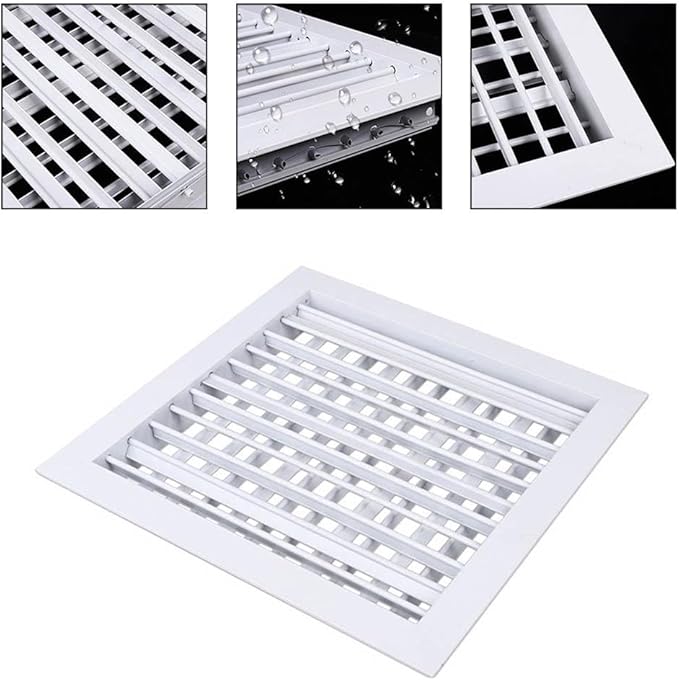 Easily Maintainable Double Layered Louver Outlet Crafted From Strong Galvanized Iron And Aluminum Frame (150 * 150mm)