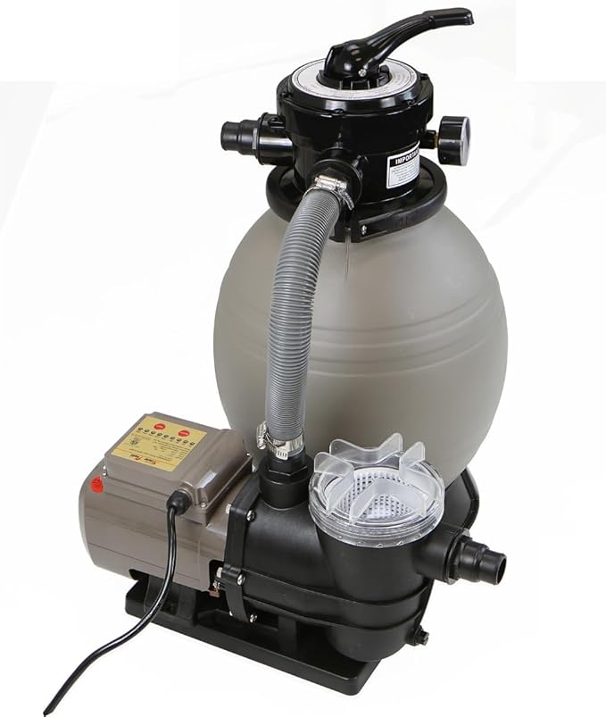 XtremepowerUS 13" Sand Filter with 3/4HP Pool Pump Digital Programmer Timer 2,640 GPH for Above Ground Swimming Pool Pump Set Up to 10,000 Gallons
