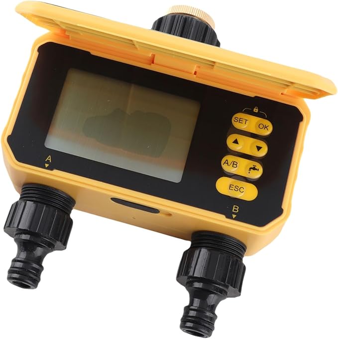 Smart WiFi Water Timer, Solar Sprinkler Valve Timer, Brass Inlet Garden Hose with APP Remote Control, Voice Compatible, Rain Delay & Manual Mode, Ideal for Garden Irrigation