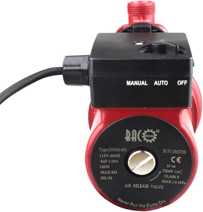 BACOENG 3/4'' 115V Hot Water Recirculating Pump with Built-in Automatic Flow Switch