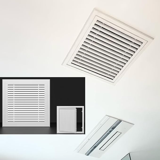 Universal Customizable Louver Vent Grille - Heavy Aluminum, Heat/Water/Rust Resistant, Excellent Airflow for Any ProjectWxl_22 x 28 in