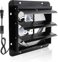 14 Inch Shutter Exhaust Fan,Wall Mount Ventilator Fan with ON/OFF Switch,Attic Vent Fan for Greenhouse, Garage, Gable, Barn, Shed,Chicken Coops Ventilation Fans 1088 CFM,1750RPM