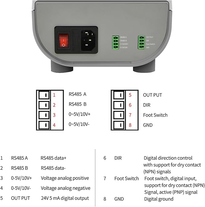 Kamoer UIP WIFI E Intelligent Peristaltic Pump, High Flow Adjustable Dosing Pump 0.5-1500ml/min with Stepper Motor & Touch Screen, 100V-240VAC for Lab Fluid Transfer