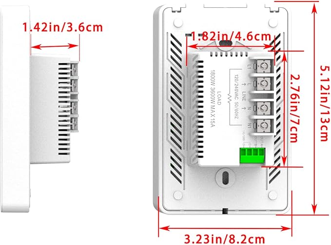 HEATIT ET-7A Touchscreen Programmable Thermostat with Voice Control