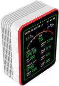 Air Quality Monitor,15-in-1 Smart Air Quality Tester with PM,CO2,CO,TVOC,HCHO,PM,AQI,Temperature & Humidity,Timer,Real Time Display,Battery Powered,for Home & Office