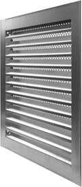 12" x 12" Inch Galvanized Steel Vent Cover - Square Industrial Air Vent Louver for Wall, House, Garage - Wire Screen Mesh Louver Grille - Soffit Exhaust Vent, Dryer Vent Cover