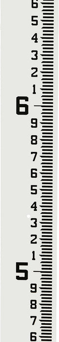 AdirPro 4" Wide Stream Gauge - Heavy Duty Gauge - All Weather Guage (100ths/10ths/feet) (4-8')