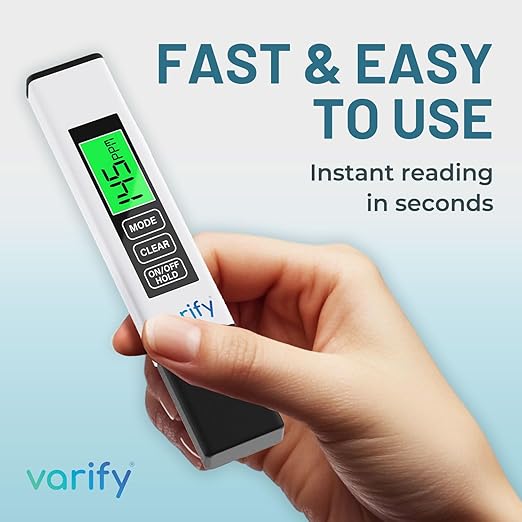Varify 4-in-1 TDS Meter Digital Water Tester for Drinking Water | Accurate 0–9990 PPM EC & Temp Readings | Ideal for RO Systems, Aquariums, Pools – Built for Professionals, Easy for Anyone (2-Pack)