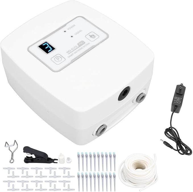Drip Irrigation System Smart Wireless Remote Control Automatic Timer Adjustable Pressure Garden Watering System for Potted Plants Balcony Gardens POM ABS 965g