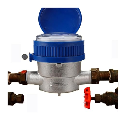 Male Thread Water Flow Sensor Smart Water Meter Mechanical Rotary Wing E-Type Digital Display Pointer Counter Cold Water Meter Measuring Tools