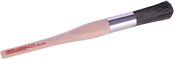 Ohio Brush Works, Parts Cleaning Brush, Handmade in The USA, Home and Auto Use, Solid Ergonomic Wood Handle (Stiff Bristle)