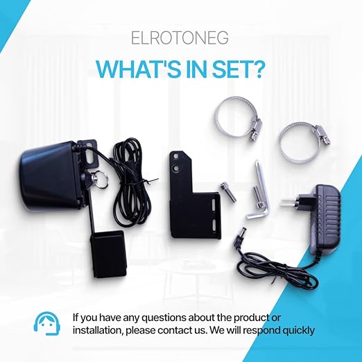 Smart Valve Controller ELROTONEG, Wi-Fi Electric Water Shutoff Controller, Tuya & Smart Life App Control, Compatible with Alexa, No Hub Required