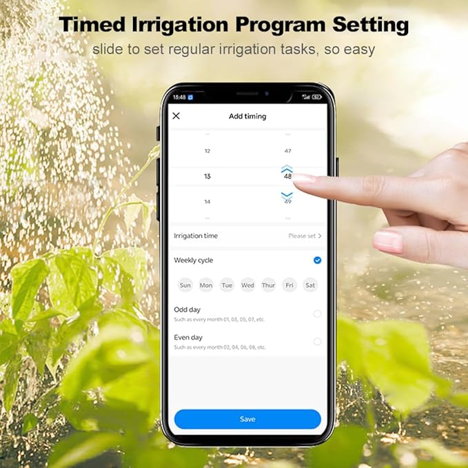 Zigbee Smart Sprinkler Timer,Delay Watering,Irrigation System for Garden,APP & Voice & Remote Control,Compatible with Alexa,Hub Required (US)