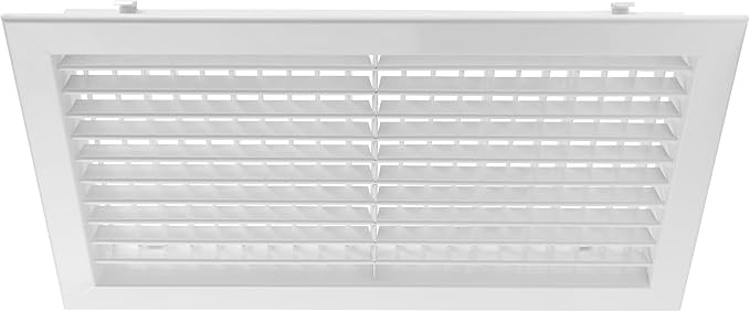 13" x 9" Aluminum Supply & Return Air Grille – Powder-Coated Wall Vent Register Cover with Adjustable Louvers – Flat Duct HVAC Ventilation System Exhaust & Intake Vent with Mounting Clips