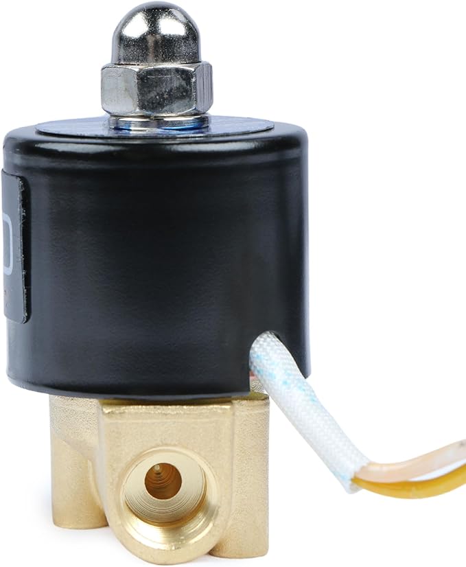 U.S. Solid Smart Solenoid Valve - 1/4 Inch Wi-Fi APP-Controlled Brass Solenoid Valve, 110V AC