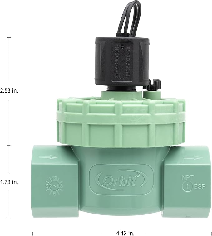 4-Pack Orbit Sprinkler System 1-Inch NPT Jar Top Valve 57461, Green (4 Total valves )