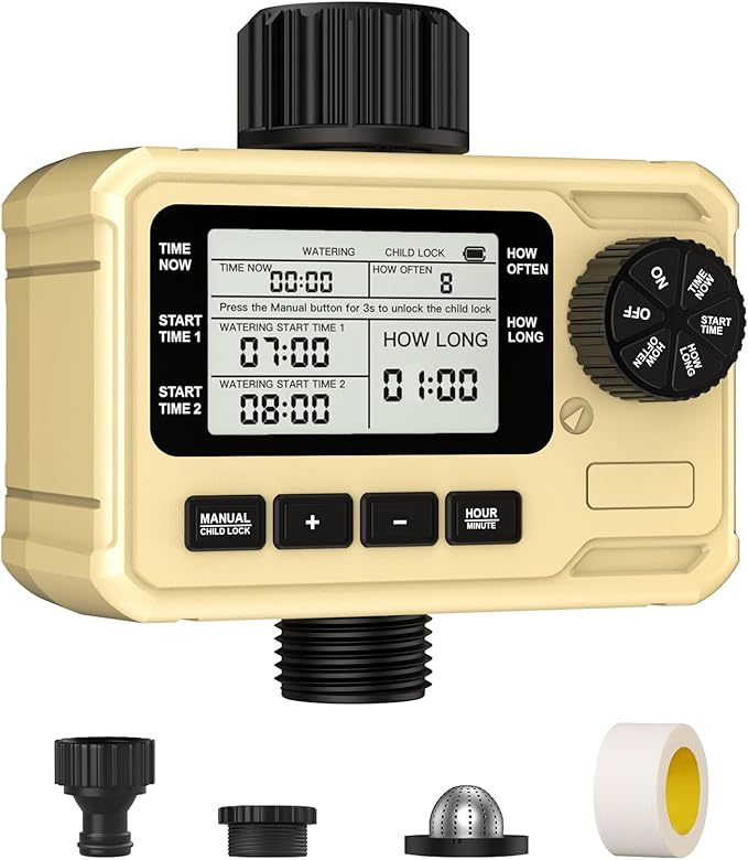 Water Timer for Garden Irrigation, Automatic Hose Timer for Outdoor Watering