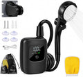 2026 Upgraded Smart Portable Shower Pump,Rechargeable Camping Shower with LED Display,3 Spray Modes High Pressure Portable Shower Head for Camping,Travel,Hiking,Pet Bath