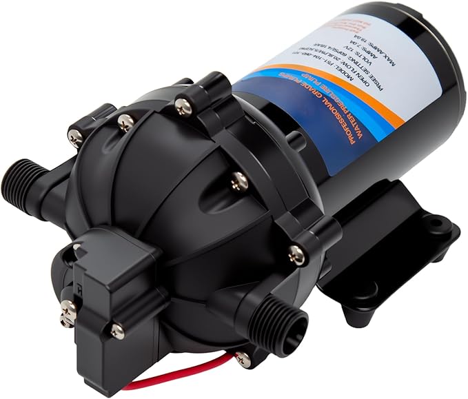 12 Volt Sprayer Pump, Soft Wash Pump, 5.5GPM 60PSI, 10 Amps, Chemical and Corrosion Resistant, Compatible with Roundup, Pressure Switch and Self-Priming for Agricultural Spraying