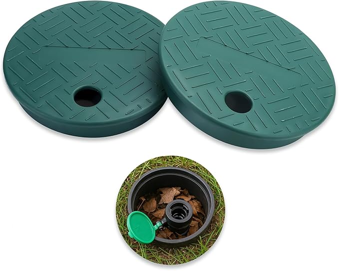 2PCS Sprinkler Valve Cover，ID 5.5" OD 6" Sprinkler Irrigation Valve Box,Valve Box Cover Lid for Outdoor Sprinkler Irrigation Control Water System Lawn,Ideal for Irrigation Systems & Landscaping
