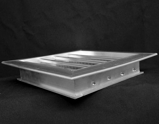 HVAC Premium 10"W x 6"H Aluminum Exterior Gable Louver Vent for Walls & Crawlspace - Weather-Resistant Air Grille with Screen Mesh - [Outer Dimensions 11.75"W x 7.75"H]