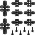Kalolary 8PCS 5/16'' to 1/4'' Drip Irrigation Fittings, Push-to-Connect 6 Way Drip Irrigation Part Barbed Tee Connectors with 6PCS Plugs, Anti-Leak Locked Splitter Fitting for 5/16" Irrigation Tubing