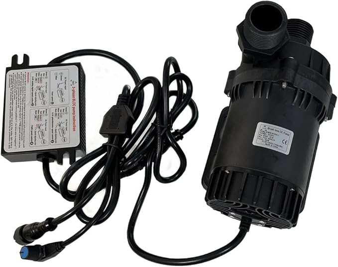 SHYSKY 24V DC 150W Flow/Speed Adjustable Heavy Duty Water Pump DC80E-24100A-1 150W Lift 10m (32ft) 2113GPH, Brushless Design, Stable Circulation Cooling System for Yacht Auto Application