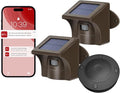 eMACROS Pro 3 Smart Solar Driveway Alarm System (2.4G Wi-Fi), App Push Notifications, 1/2 Mile (2600 ft) Wireless Range Motion Sensor & Plug-in Receiver, Weatherproof Property Alert (No Camera)