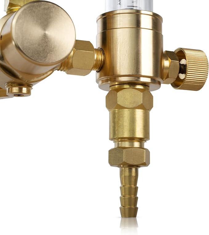 SPARC Premium Dual Argon Regulator for TIG/MIG Welding - Welding Gas Regulator & Flow Meter 0-60CFH CGA580 - LIFETIME USA Warranty