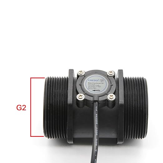 2" Water Flow Sensor Food-Grade Switch Hall Effect Flowmeter Fluid Meter Counter 10-200L/min