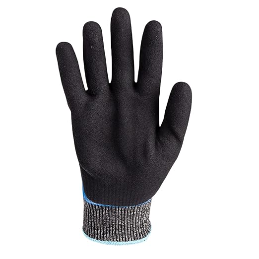 HexArmor Helix 2065 Fluid-Resistant Work Gloves – Double-Dipped Nitrile Waterproof Coating, ANSI Cut Protection, Sandy Nitrile Palm for Oily Grip, 13-Gauge HPPE Shell, Industrial Strength | Medium
