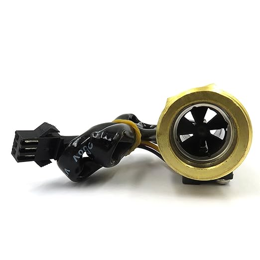 G3/4" Male Thread Brass Water Flow Sensor Switch Hall Effect Liquid Flowmeter Fluidmeter Counter BSP 1-30L/Min（50mm in Total Length）
