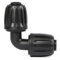 12 Pack 1/2 Inch Drip Irrigation Elbow Fittings (1/2" ID x 0.6-0.65" OD), 1/2'' Dripline Barbed Elbow Connectors with Anti-Drop Lock Nuts for Garden Lawn Irrigation System Connection