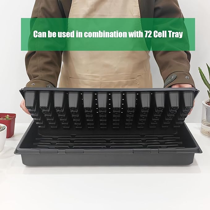 RooTrimmer 18-Pack 1020 Seedling Trays with Holes - Extra Strength Heavy Duty,10" x 20", Reusable 1020 Nursery Trays for Seed Germination, Plant Propagation, Garden Seed Starter and Microgreens