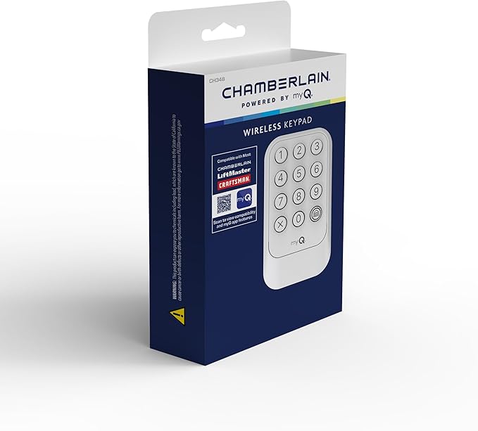 Chamberlain Genuine myQ Garage Door Opener Keypad – Wireless Exterior Keyless Entry, Secure Pin Access, Weather Resistant – Works with Chamberlain, LiftMaster & Craftsman Openers