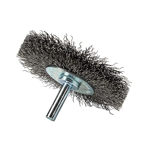 Forney 72254 Wire Wheel Brush, Coarse Crimped with 1/4" Round Shank, 3"