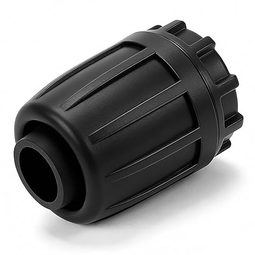 12 Pack 1/2 Inch Drip Irrigation End Plug Fittings (1/2" ID x 0.6-0.65" OD), 1/2'' Dripline Barbed End Cap Connectors with Anti-Drop Lock Nuts for Garden Lawn Irrigation System Connection
