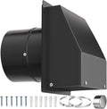 4 Inch Dryer Vent Cover Outside, Hooded Wall Vent with Screen & Damper - Stainless Steel Wall Exhaust Vent, Wall Vents Cover Cap External for Dryer Ventilation & Outdoor Air Ducts