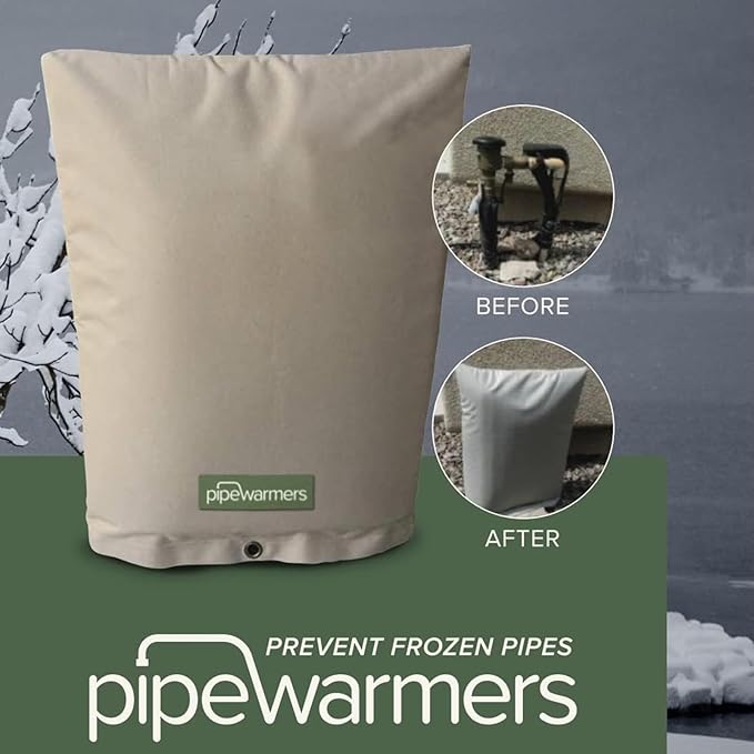 The Original Winter Pipe Insulation Cover (0˚F) - Extra-Thick EVA+NBR (UV-Coated) Insulated Backflow Preventer Freeze Protection, Pump Cover, Sprinkler/Well/Valve Head Cover - (24" W X 36" H)