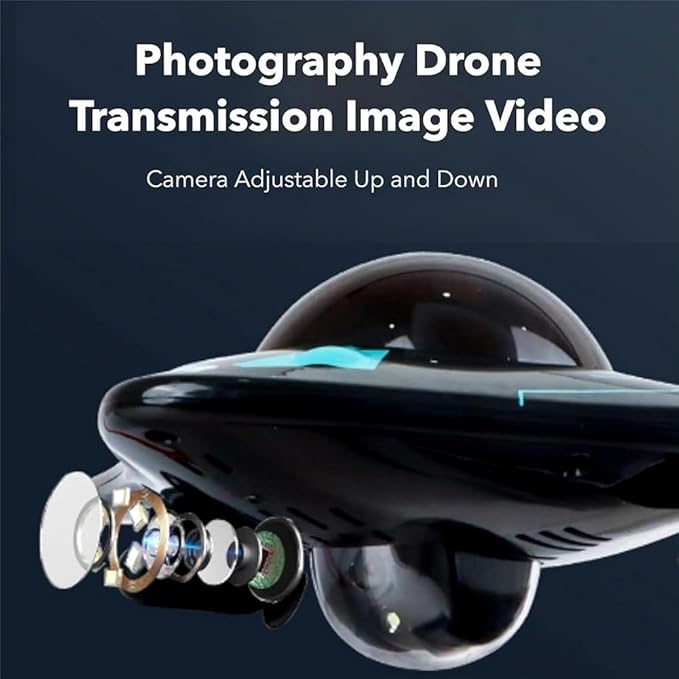 Underwater Drone with Camera, Submarine Water Photography Device Remote App Control Wifi Live Video Transmission Portable Compact Exploration Imaging Adjustable Lift LED Headlight(1Pc)