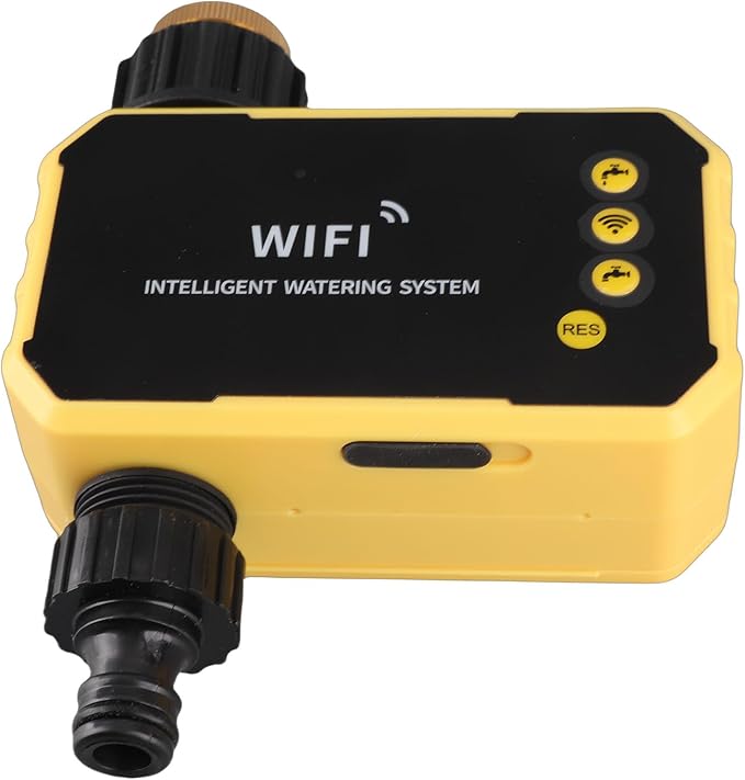 Generic WiFi Water Timer Outdoor Solar Powered Garden Hose Timer, Rain Sensor & App Control for Lawn Yard Drip Irrigation System
