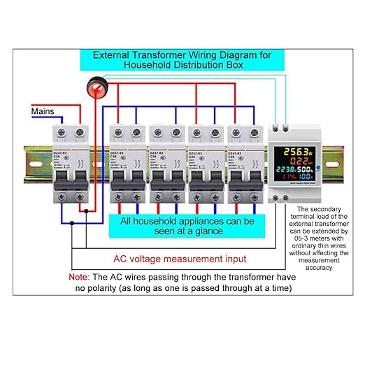 diymore WiFi Digital Single Phase Energy Meter Tester Electricity Usage Monitor AC 110V 40V~300V 100A Ampermeter Power Voltmeter Voltage Amps Watt Kwh Frequency Power Factor Meter Multimeter