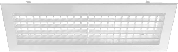 17" x 5" Aluminum Supply & Return Air Grille – Powder-Coated Wall Vent Register Cover with Adjustable Louvers – Flat Duct HVAC Ventilation System Exhaust & Intake Vent with Mounting Clips