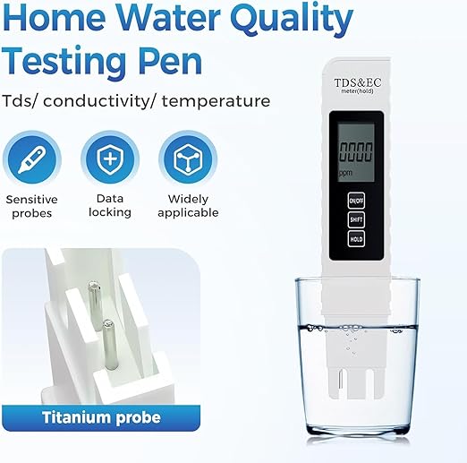 2026 All-New 4 in 1 Digital Water Tester, TDS Meter Digital Water Tester Accurate and Reliable TDS EC & Temperature(°C/°F) Meter, 0-9990PPM Water Tester for Drinking Water Aquariums Swimming Pool (2)