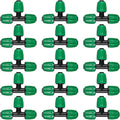 15 Pack 1/2 Inch Drip Irrigation Tee Fittings (1/2" ID x0.6-0.63" OD) - 1/2'' Drip Line Anti-Drop Barbed Lock Nut T Connectors for 1/2 Inch Drip Irrigation Tubing System Connection